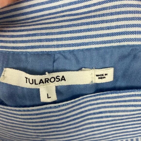 Revolve Tularosa Hyde Wrap Skirt Getty Stripe Blue Tassle Fringe Boho Size Large - Picture 4 of 8